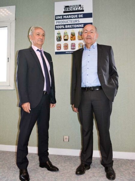 Jean-Charles Oisel, directeur  de la coopérative Le Gouessant et Patrick Fairier, président.
