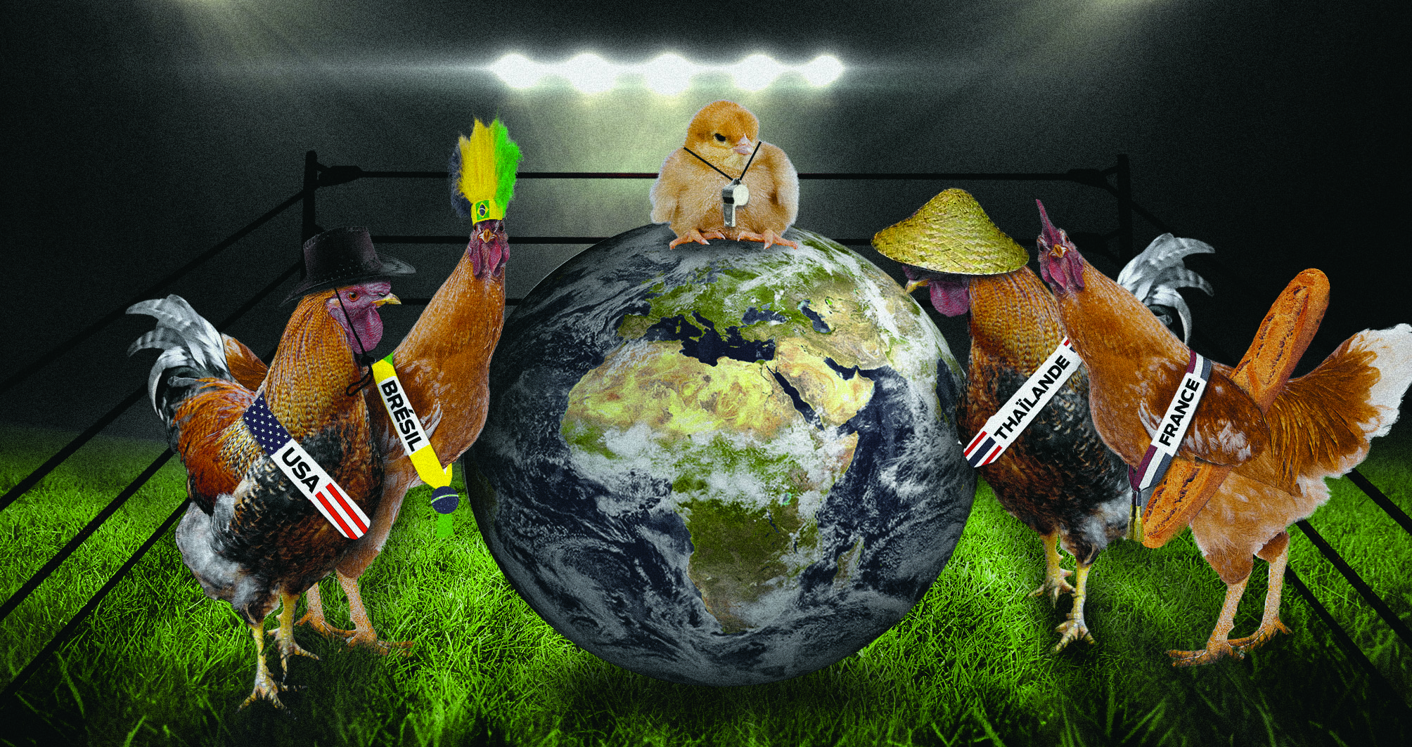 combat poulets - Illustration Quelle place pour la France dans le monde de la volaille ?