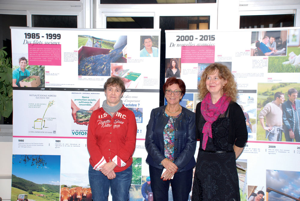 karine-segalen-marie-france-marchal-sophie-jezequel-exposition-histoire-msa - Illustration 65 ans d’avancées sociales avec la MSA