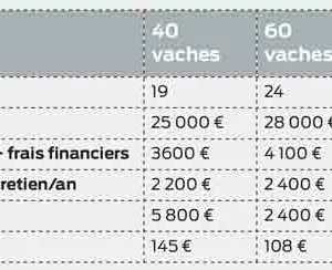 Investissement nécessaire en remorque faucheuse auto-chargeuse distributrice en fonction du troupeau