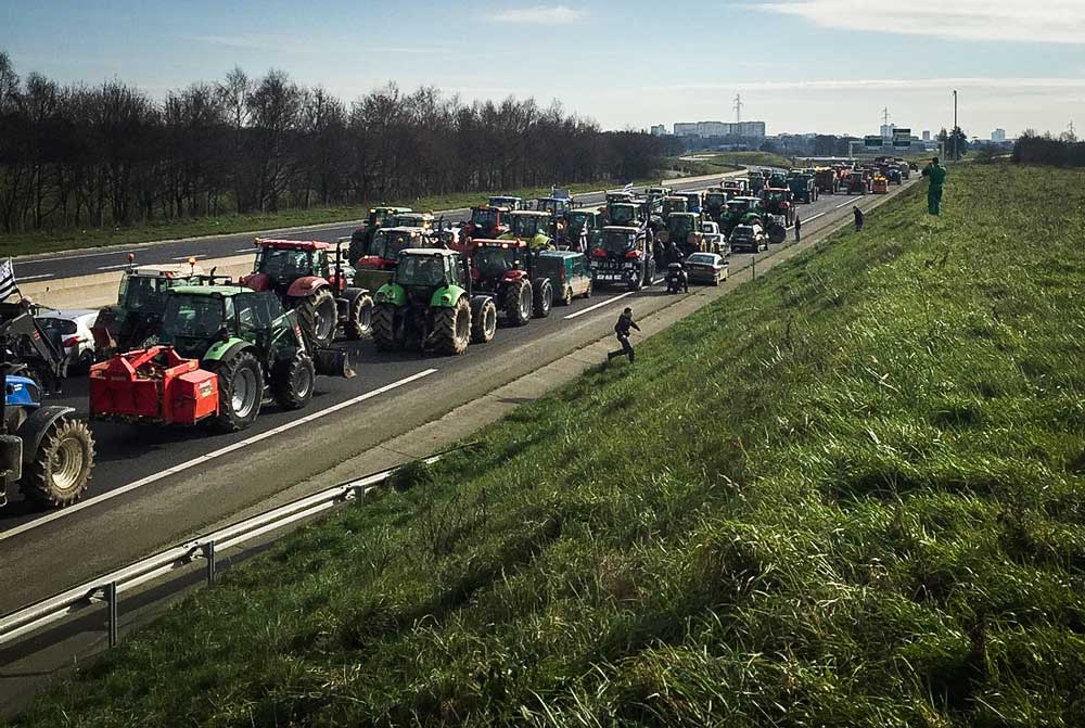 manif-rennes-rocade - Illustration Crise agricole : Blocage de la rocade de Rennes