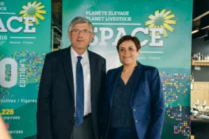Marcel Denieul, président du Space, et Anne-Marie Quemener, commissaire générale.