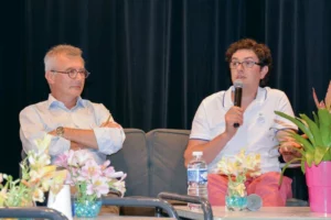 Michel Rieu, économiste à l’Ifip (à gauche), et Nicolas Briand, chef cuisinier au Château d’Apigné.