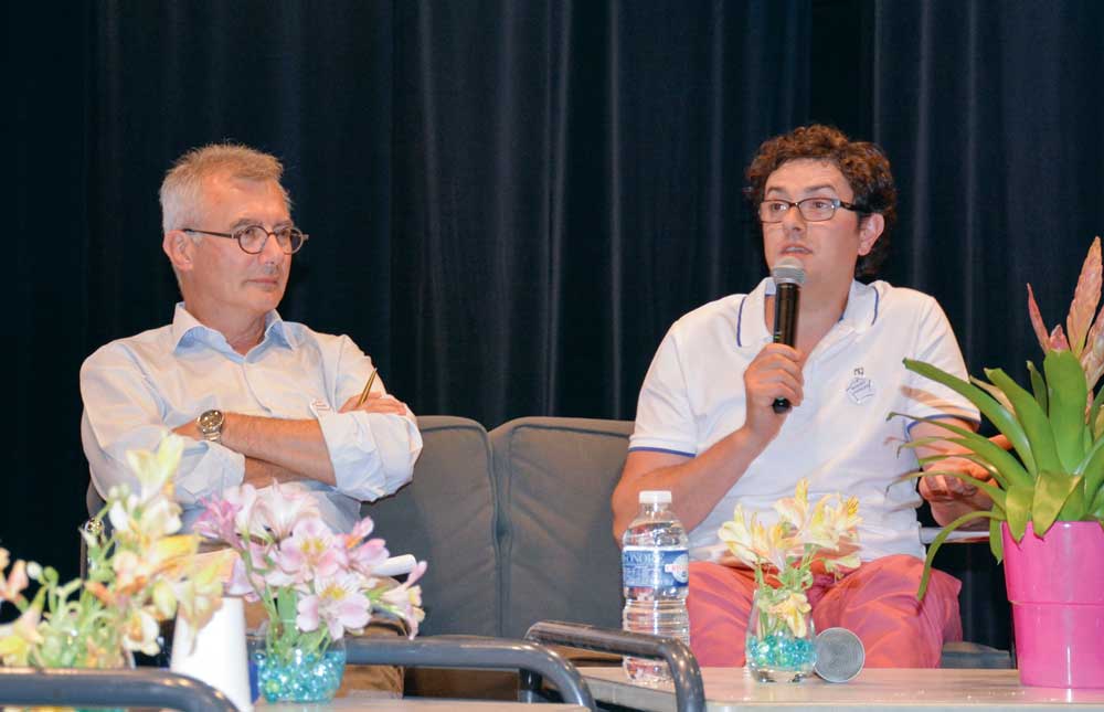 Michel Rieu, économiste à l’Ifip (à gauche), et Nicolas Briand, chef cuisinier au Château d’Apigné.