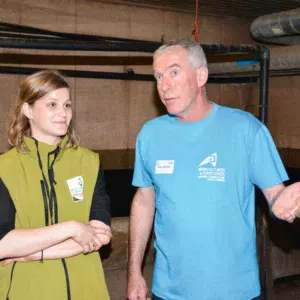 Alain Tiengou et Carole Bertin, de la Chambre d'agriculture.