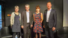 Estelle Le Helloco, présidente du comité dinde du SNA ; Louis Perrault, président du SNA ; Ségolène Guerruchi, déléguée générale du SNA ; Benoît Gourmaud, président de la commission communication du SNA