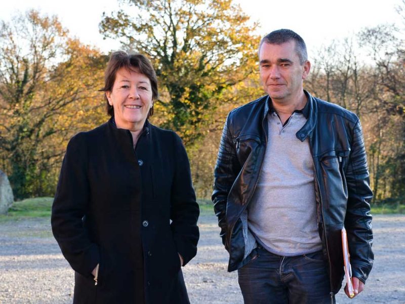 Catherine Laillé, éleveuse et secrétaire générale de la Coordination rurale nationale, et Pascal Aubry, éleveur et président de l’Onep.