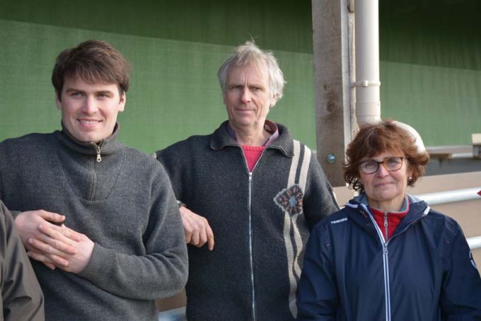 Loeiz, Serge et Elisabeth Lanneshoa.