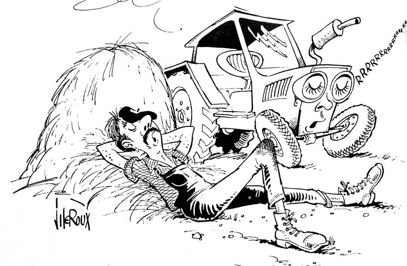 archive-machine-arriere-sieste-foin-tracteur - Illustration 13 mars 1987 : Machine arrière, toute ! Trop de lait, trop de céréales, trop de tout…