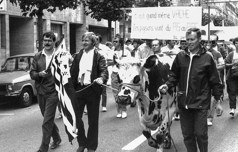 manif-lait-1972-2 - Illustration Entre économie et idéologie, un siècle de soubresauts laitiers