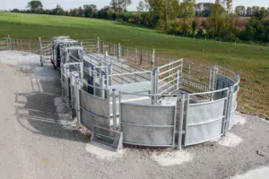 L’outil de contention Pasdelou s’adapte au gabarit de chaque animal et peut être utilisé en toute sécurité par une personne seule.