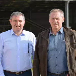 Jean-Claude Orhan (à droite) et Frédéric Leturcq, respectivement président et directeur de l'OP légumes de la Cecab (groupe Daucy).