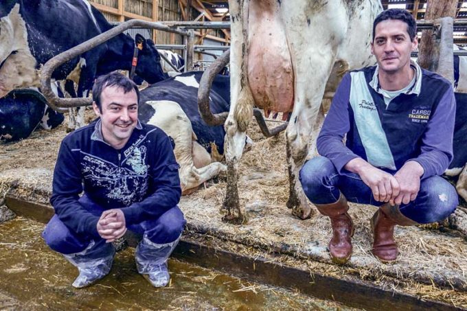 Olivier Pansart à droite et Cyril Urlande, vétérinaire bovins Triskalia