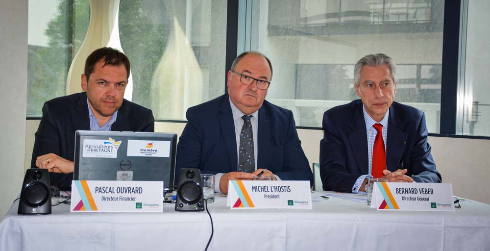 Pascal Ouvrard, directeur financier Groupama Loire Bretagne ; Michel L’Hostis, président ; Bernard Veber, directeur général.