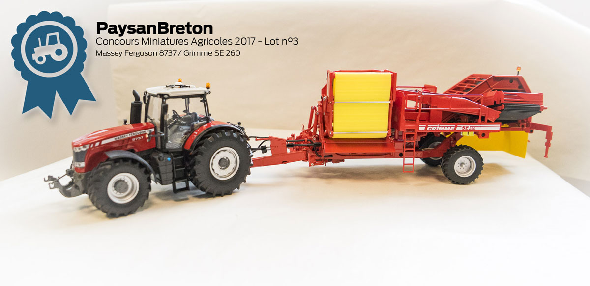 concours-mini-agri-paysan-breton-lot-03 - Illustration Concours miniatures : Massey Ferguson 8737 et Grimme SE 260