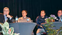 Jakez Bernard, ex-président de Produit en Bretagne ; Pierre-Henry Hamon, gérant d’une ETA ; Sébastien Balusson, codirigeant d’Olmix ; Jacques Le Verger, responsable de la société Osmobio.