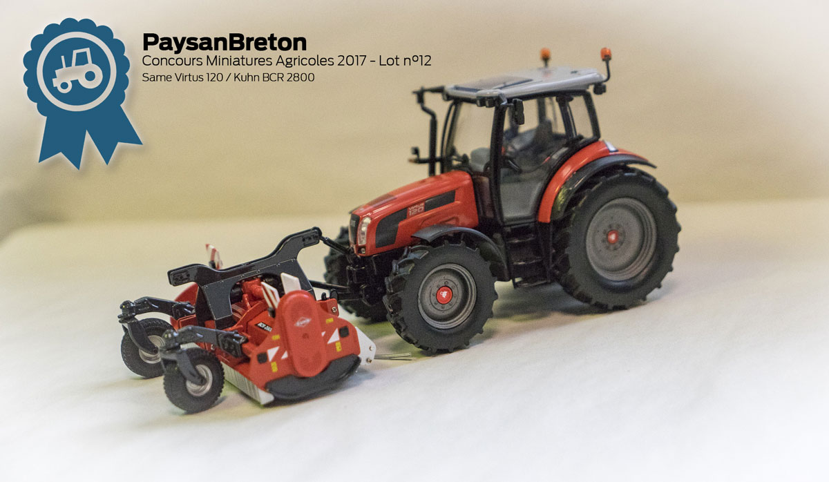 miniatures-agricoles-concours-12 - Illustration Concours miniatures : Same Virtus 120 et Kuhn BCR 2800