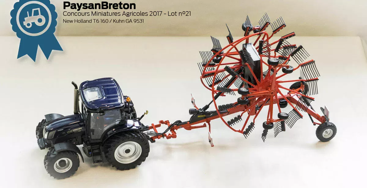 miniatures-agricoles-concours-21 - Illustration Concours miniatures : New Holland T6 160 et Kuhn GA 9531