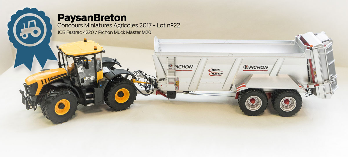 miniatures-agricoles-concours-22 - Illustration Concours miniatures : JCB Fastrac 4220 et Pichon Muck Master M20