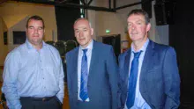 Olivier Penn, vice-président ; Denis Gogo, directeur et Pascal Fiche, président, lors de l’assemblée générale qui s’est tenue mardi.