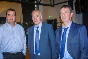 Olivier Penn, vice-président ; Denis Gogo, directeur et Pascal Fiche, président, lors de l’assemblée générale qui s’est tenue mardi.