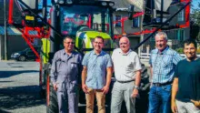 Didier et Yves-Marie Devrand (Ets Devrand), Michel Raffray (président du Syndicat mixte Arguenon-Penthièvre), Alain Tiengou (vice-président de la Chambre d'agriculture), David Bouvier (conseiller agronomie).