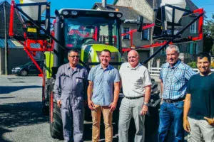 Didier et Yves-Marie Devrand (Ets Devrand), Michel Raffray (président du Syndicat mixte Arguenon-Penthièvre), Alain Tiengou (vice-président de la Chambre d'agriculture), David Bouvier (conseiller agronomie).