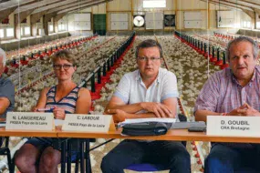 Bernard Godet, CRA Pays de la Loire ; Nathalie Langereau, FRSEA Pays de la loire ; Christophe Labour, FRSEA Pays de la Loire ; Didier Goubil, CRA Bretagne.