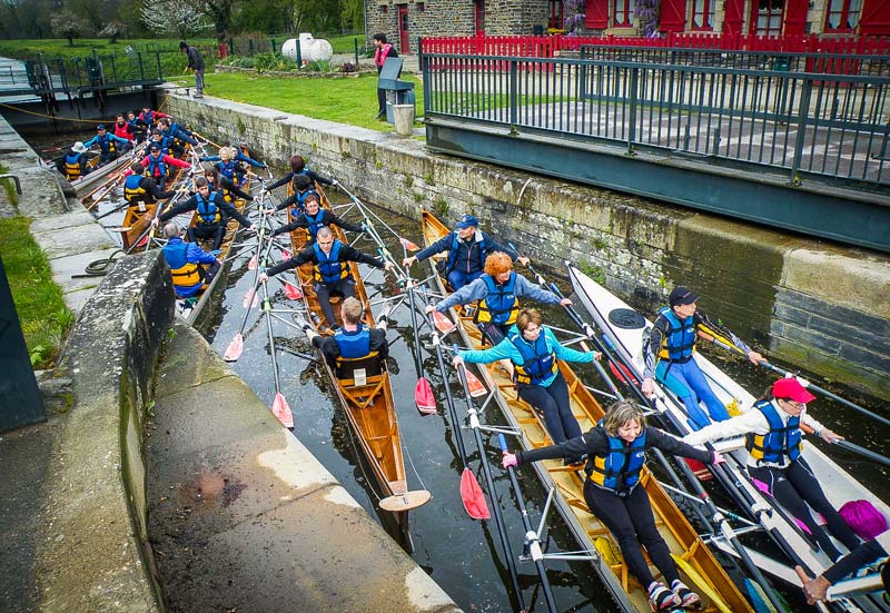 Le passage des écluses : un moment à part… (Photo Société des régates rennaises). - Illustration Société des régates rennaises, sur l’eau depuis 150 ans