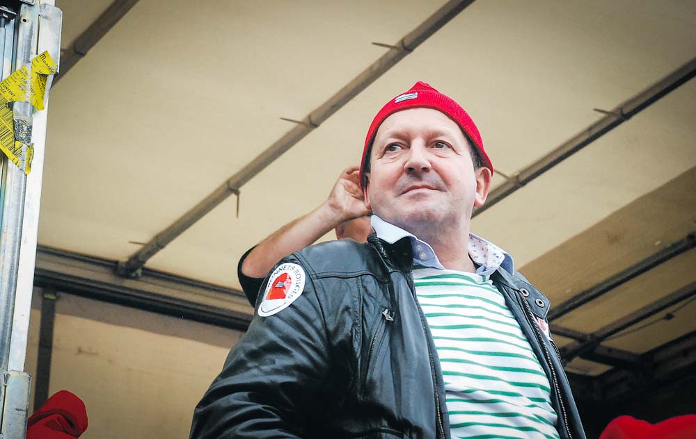 Thierry Merret, FDSEA du Finistère - Illustration Thierry Merret, le bonnet rouge de la détermination