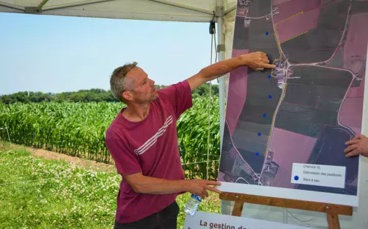 Jean-Luc Lossec a présenté le parcellaire groupé de son exploitation.