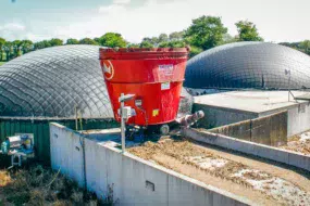 Unité de méthanisation du Gaec du Hêtre à Lanhouarneau.