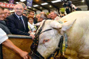 Mardi, le ministre de l’Agriculture, Stéphane Travert, a arpenté les allées du Space pendant de longues heures.