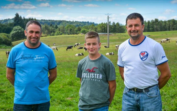 De gauche à droite : Jean-Paul, Alex et Alain Tastard.