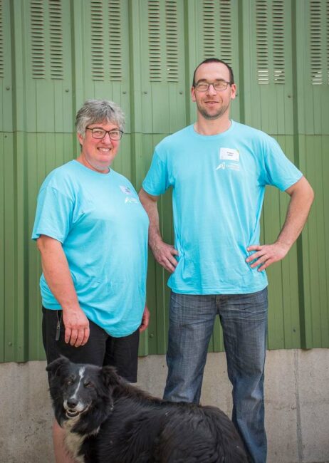 Suzanne Guervéno et Frédric Lahaye, associés du Gaec de Perran. 