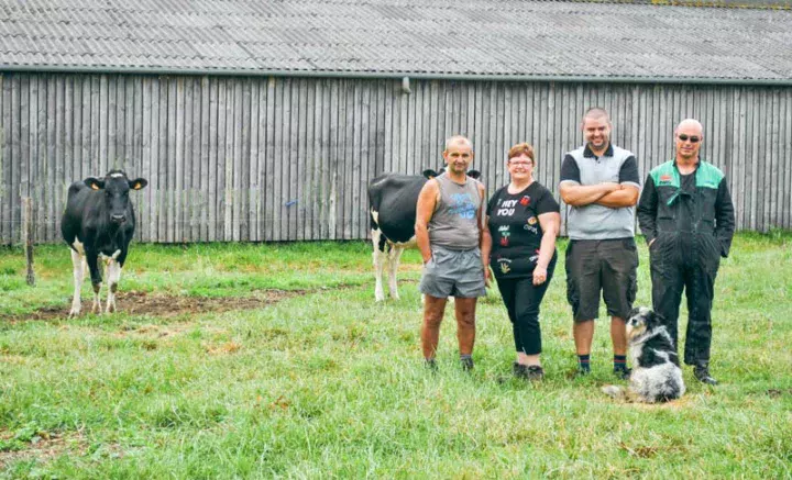 De gauche à droite : Philippe, Sylvie et Thomas Rossignol, Emmanuel Marion.