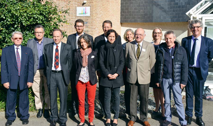 Les représentants de l'Enseignement catholique de Bretagne, de la Région, de l'Etat et de la Chambre d'agriculture, lors de la journée de lancement du projet Tiad Reizh