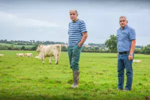 Claude Pecot, et Jean-Paul Hay (à droite), technicien Ter’elevage.