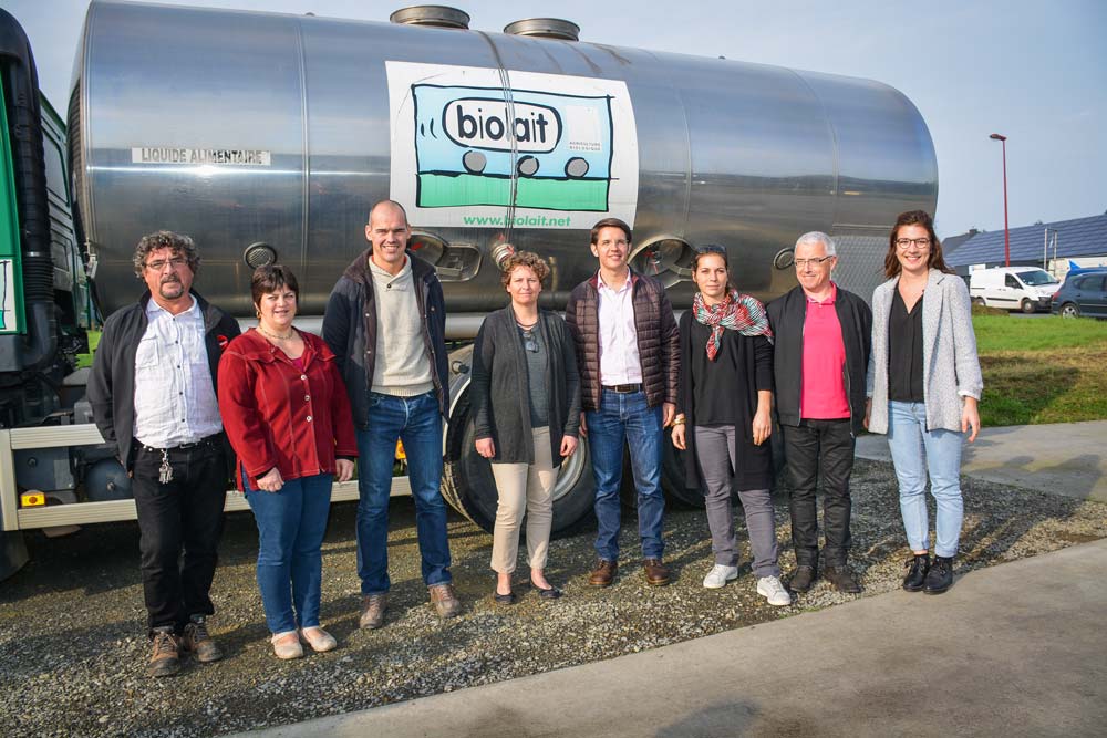 Les producteurs et salariés de Biolait ont inauguré mardi dernier leur nouveau relais en Ille-et-Vilaine. Chaque département breton en compte un désormais. - Illustration Biolait, en croissance, investit en Ille-et-Vilaine