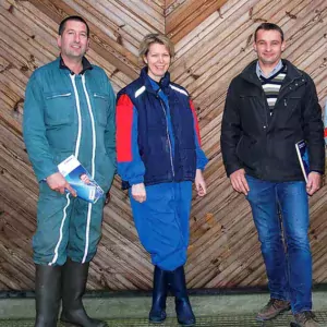 Dominique Sourdin ; Véronique Sourdin ; David Rondin, commercial Ets Lefort.