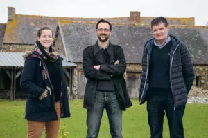 Lénaïg Déniel et Charles David, conseillers, acompagnant jean-Jacques René, élu à la Chambre d’agriculture de Bretagne.