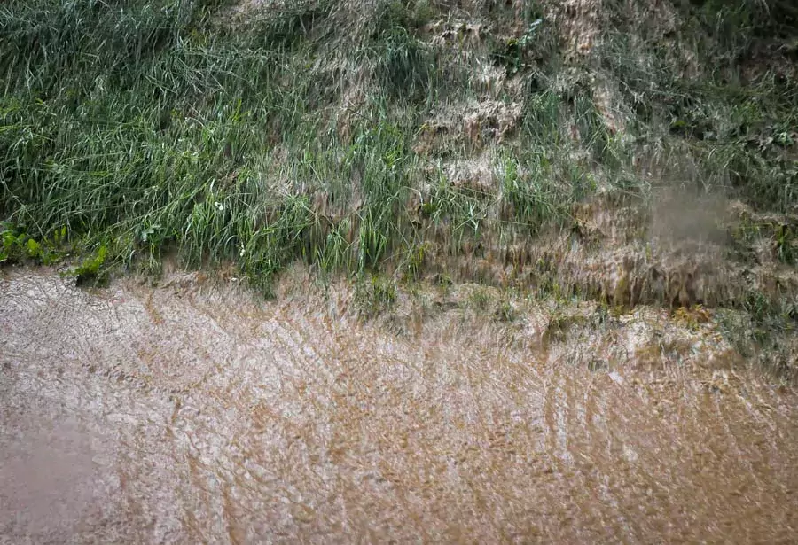 L’érosion peut devenir très forte en cas de fortes précipitations. Un sol bien couvert retient la terre et l’eau. © Arvalis, Institut du Végétal. - Illustration Le sol couvert retient la pluie