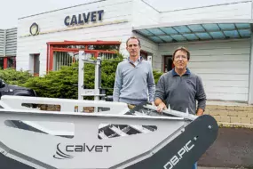 A gauche Régis Legendre, Président de Lucas G et Calvet à droite Gilles Calvet, Directeur Général de Calvet.