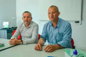 Pierrick Corlay, président du Mol (à droite), et Didier L’Herrou, directeur.