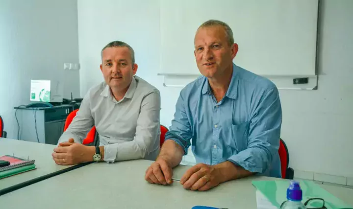 Pierrick Corlay, président du Mol (à droite), et Didier L’Herrou, directeur.
