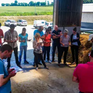 Repérage de la part des fourragères et du maïs dans la ration sur la réglette Défilait.