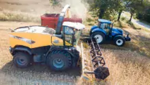 Un chantier d’ensilage peu commun dans notre région.