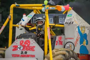 Alexandre Cordon, au volant de la Zonarde, s'est chargé de faire le show devant un public conquis.