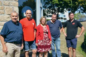 De gauche à droite : Jean-Paul Le Perray, Frank Guéhennec, Marie-André Luherne, Franck Pellerin et Kevin Thomazo.