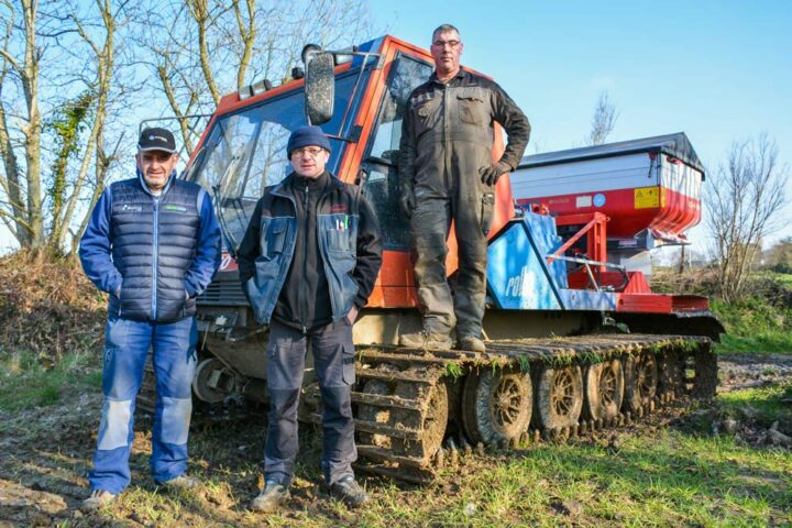 Jean-Pierre Le Calvez, agriculteur ; Éric Guillou, gérant de l’ETA ; Benoît Bidault, chauffeur de l’ETA